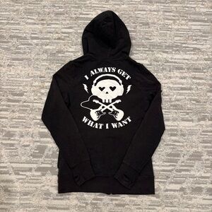 Vintage Abbey Dawn Avril Lavigne Hoody Women Large Skull Sparkle Y2K Goth Grunge